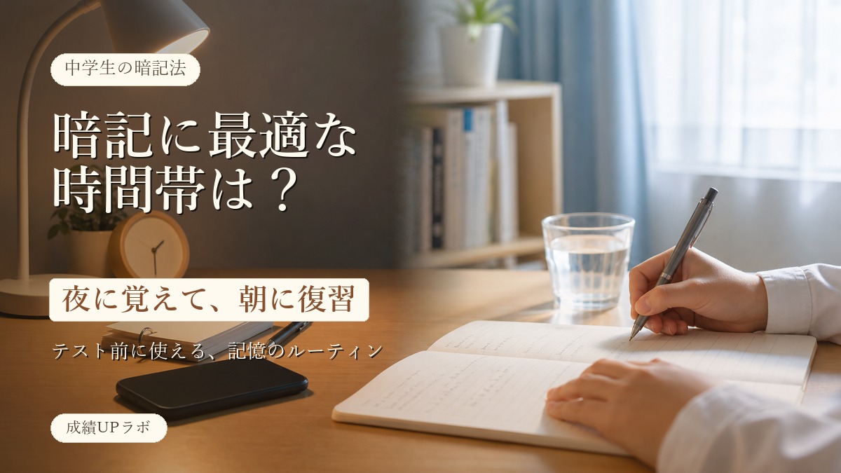暗記する時間帯を決めたい人へ