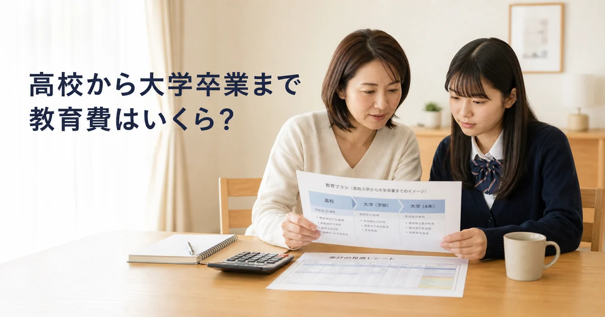 高校から大学卒業までの教育費はいくら？子どもの年齢別に必要額を解説