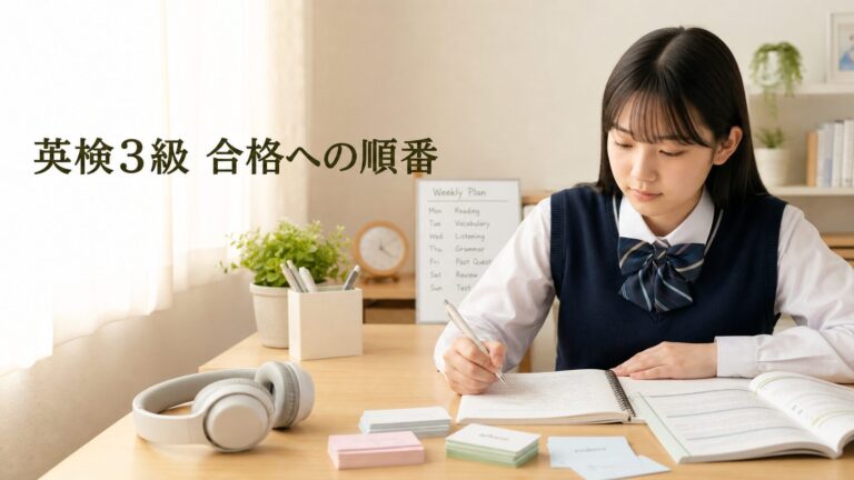 英検3級を中学生が合格する勉強法のアイキャッチ