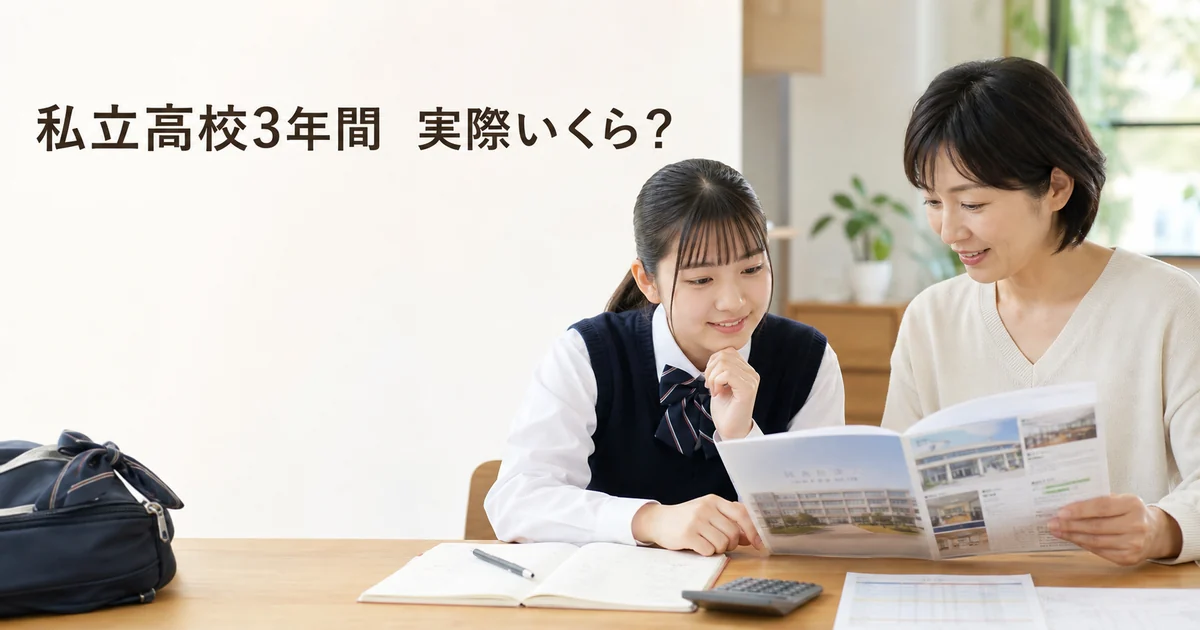 私立高校3年間でいくらかかる？授業料以外も含めた総額を解説