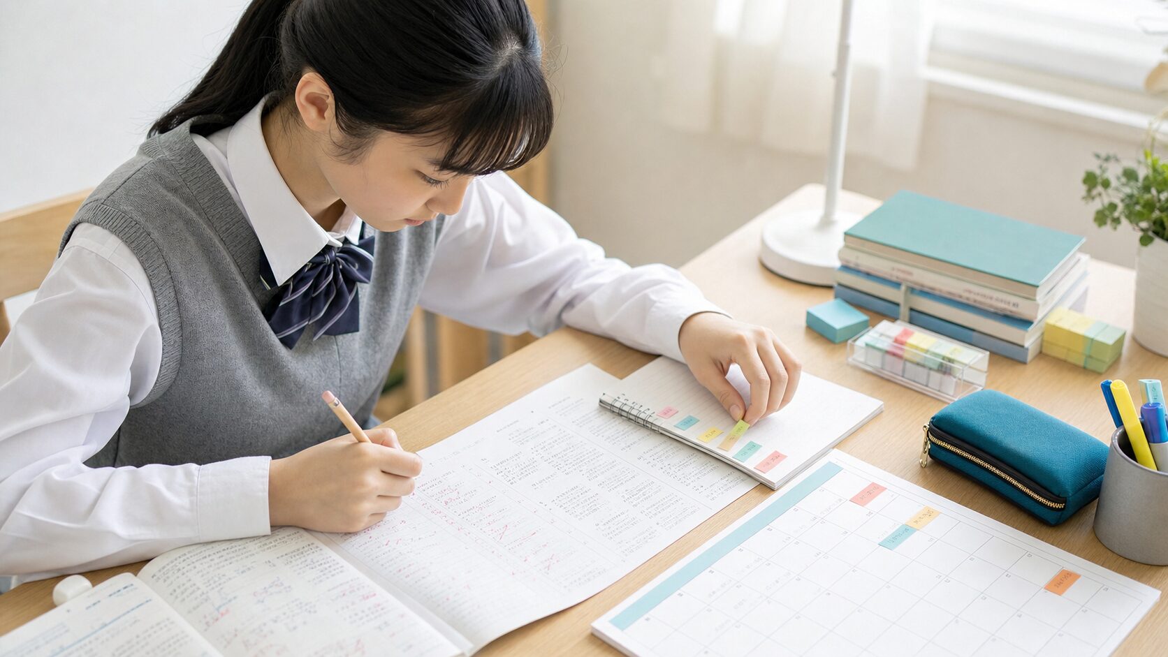 成績を上げる勉強法|テスト直しと7日間の計画