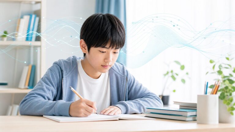 アルファ波・シータ波と勉強中の集中