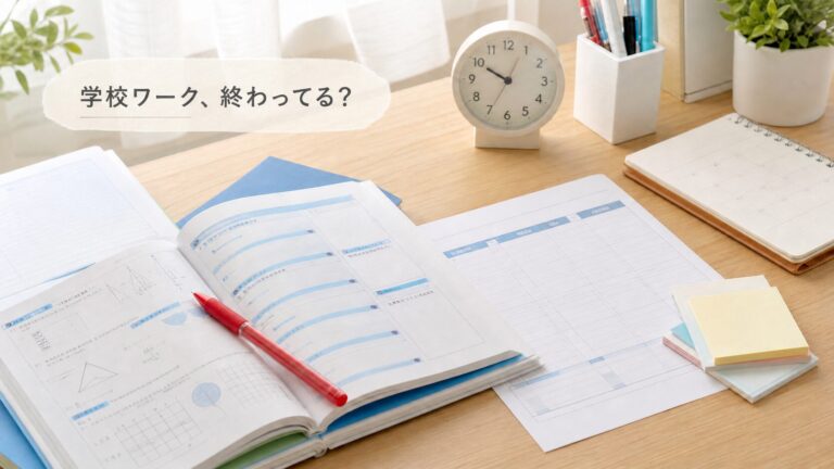 中学生の学校ワークが終わらない原因|テスト前に間に合わせる親の対策のアイキャッチ