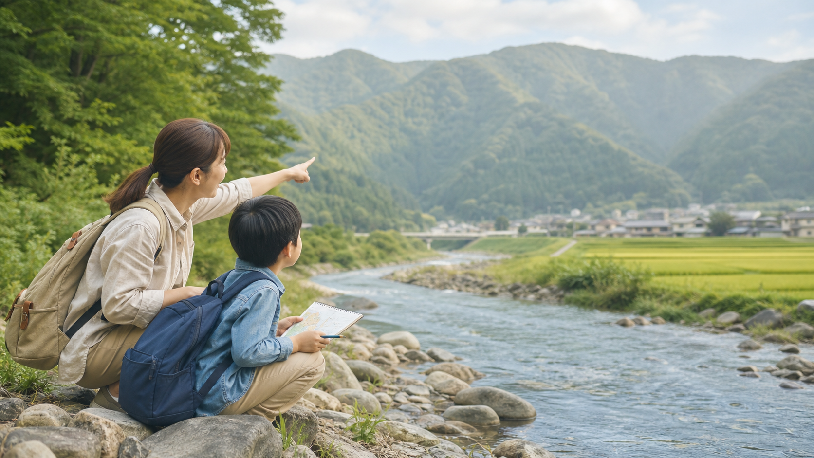 中学受験の理科・社会を親子で実物につなげる学び旅のイメージ