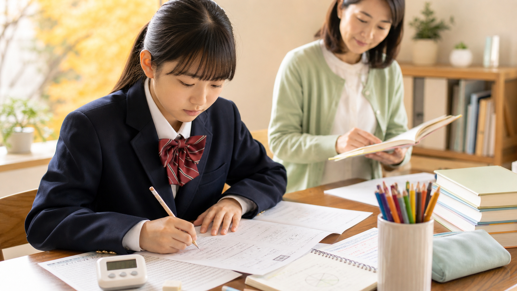 高校受験の過去問を復習する