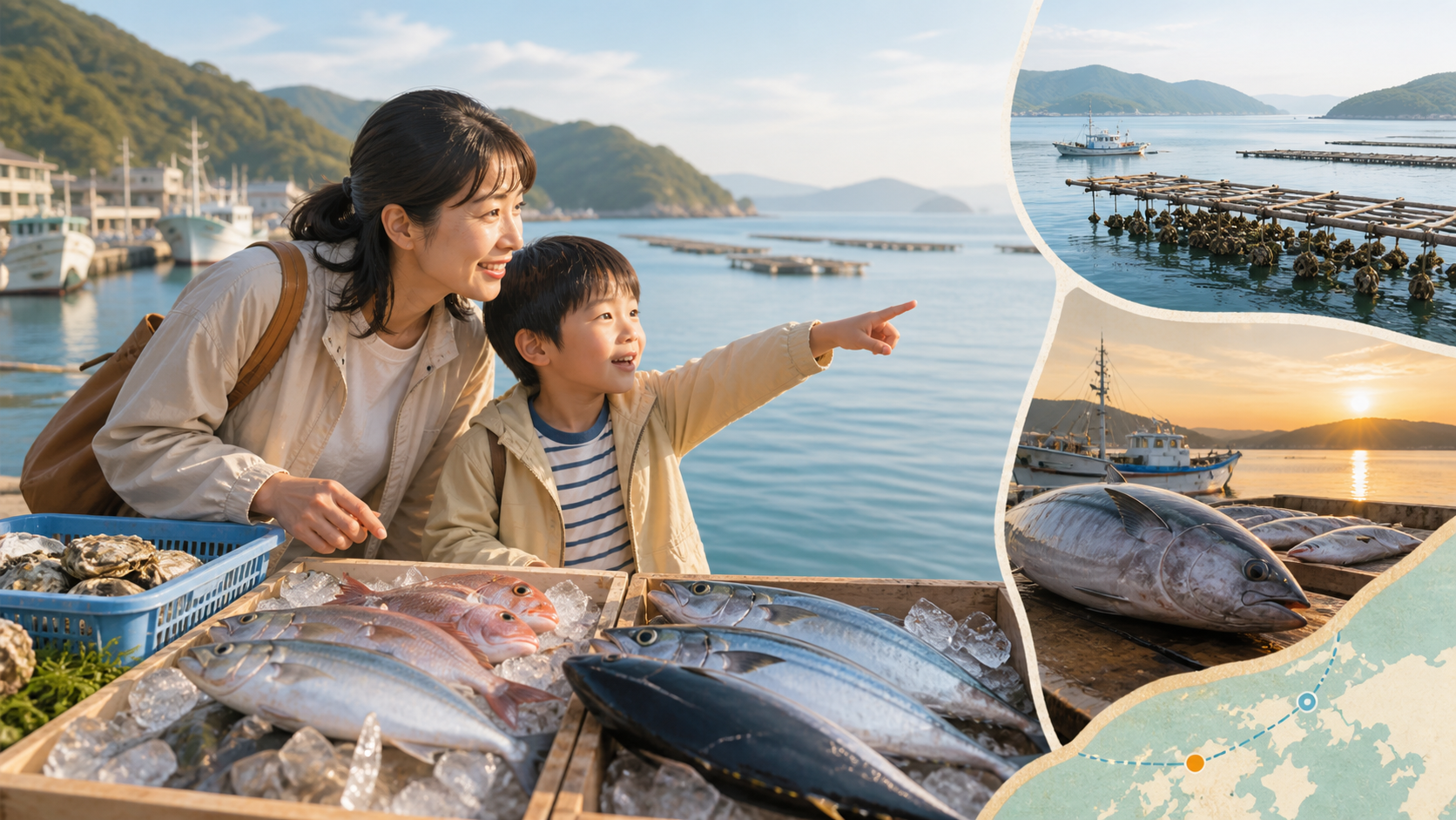 水産業の学び旅｜中学受験の漁港・漁法・海流を食卓から学ぶ